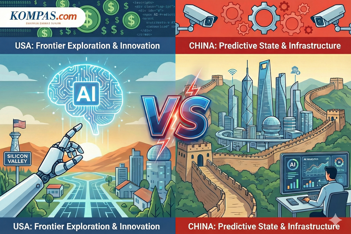 Strategi AI China Berbeda